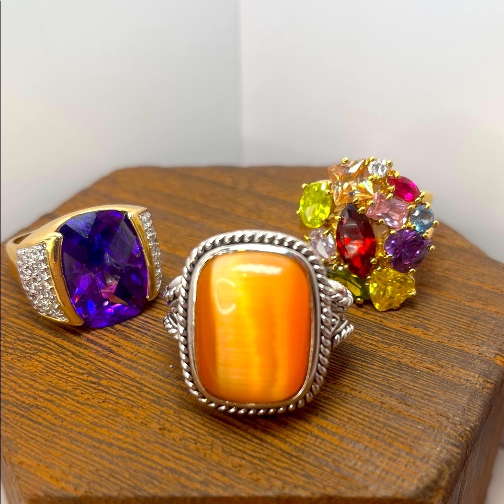 Gold and Silver Statement Rings